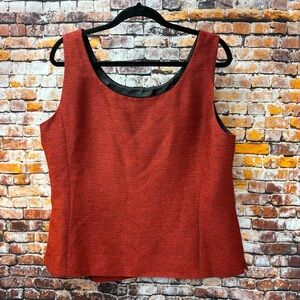 VTG Kaspar Women 16 W Sleeveless Club top, Red glitter t lined sleeveless Y2K